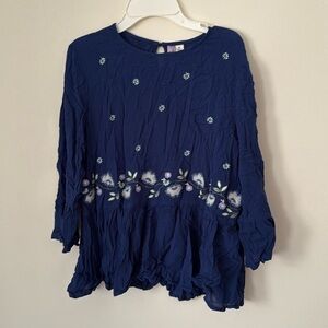 Alya Blue Floral Top